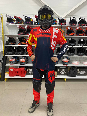 Джерси мотокросс HETOSHI TECHNO TYPE-1 цв, Красно-желто-черный р.M