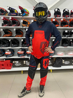 Джерси мотокросс HETOSHI DEMURE TYPE-3 цв, Красно-черный р.S