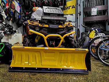 Отвал снегоуборочный STELS (1500мм) с комплектом быстросьемного крепления, желтый