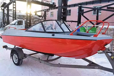 Алюминиевый катер WYATBOAT Неман-500 DC водомёт