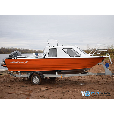 Алюминиевый катер WYATBOAT Неман-500 (каютный)