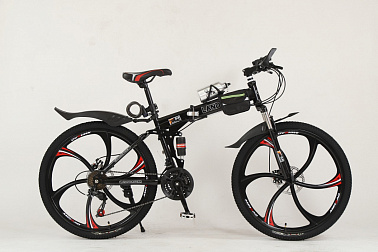 Велосипед на литых дисках стиль Ленд Ровер 6 лучей черный