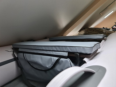 Комплект мягких накладок с сумкой для лодок 110*20 серый