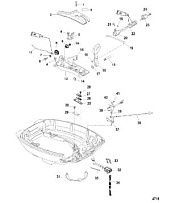 Рычаг дроссельной заслонки, Handle Models 4-Х ТАКТНОГО ПЛМ MERCURY F15 Серийный номер от 1B227000 до 1B727495