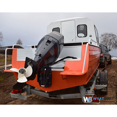 Алюминиевый катер WYATBOAT Неман-500 (закрытая рубка)