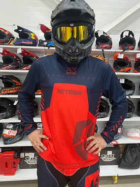 Джерси мотокросс HETOSHI DEMURE TYPE-3 цв, Красно-черный р.M