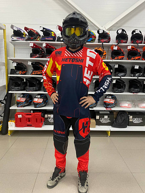 Джерси мотокросс HETOSHI TECHNO TYPE-1 цв, Красно-желто-черный р.M