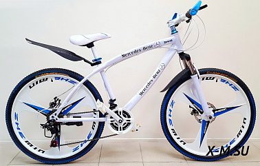 Велосипед на литых дисках стиль Мерседес белый