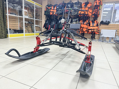 Лыжный модуль IKUDZO (усилен, пласт.лыжи, с подогревом ручек) черно красный