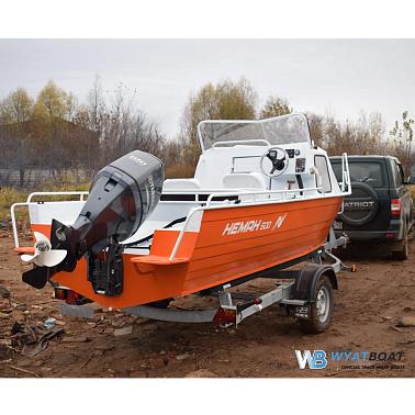 Алюминиевый катер WYATBOAT Неман-500 (каютный)