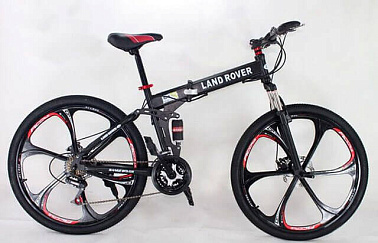 Велосипед на литых дисках стиль Ленд Ровер 6 лучей черный