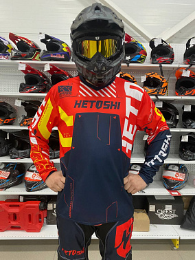 Джерси мотокросс HETOSHI TECHNO TYPE-1 цв, Красно-желто-черный р.XL