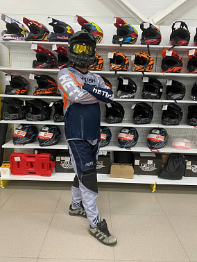 Джерси мотокросс HETOSHI TECHNO TYPE-2 цв, Серо-оранжево-черный р.M