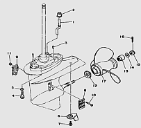 Корпус редуктора 2-Х ТАКТНОГО ПЛМ YAMABISI T30BMS