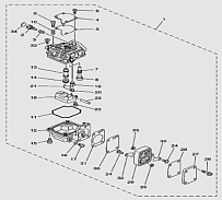 Карбюратор 2-Х ТАКТНОГО ПЛМ YAMABISI T9.9-15BMS