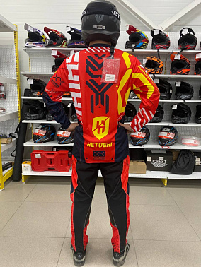 Джерси мотокросс HETOSHI TECHNO TYPE-1 цв, Красно-желто-черный р.XXL