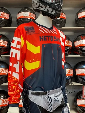 Джерси мотокросс HETOSHI TECHNO TYPE-1 цв, Красно-желто-черный р.XL