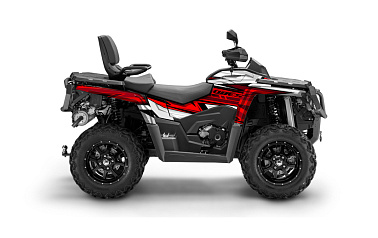 Наклейки Straite цв.Зеленый-сиреневый на Квадроцикл (комплект наклеек) AODES